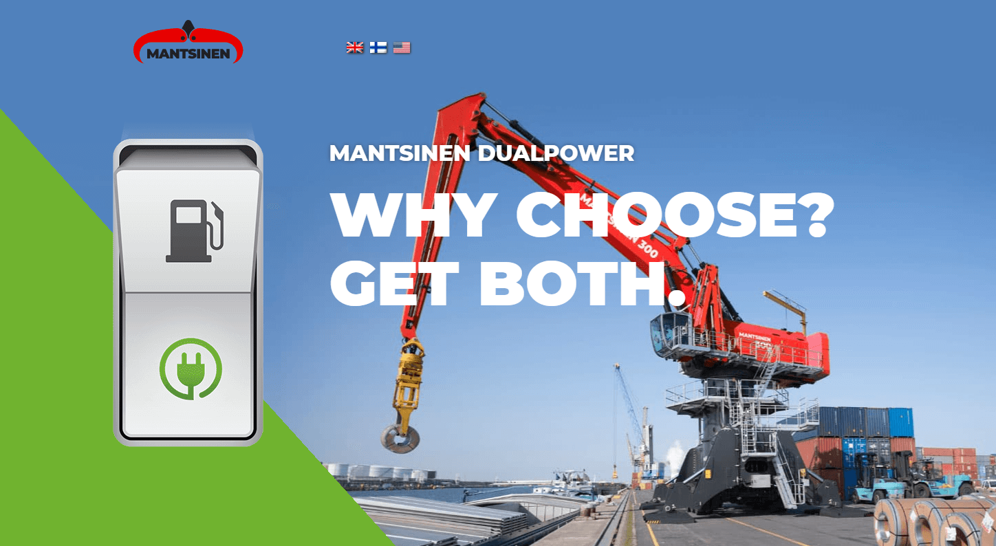 Image of Mantsinen Dual Power with text 'Mantsinen Dualpower Why Choose? Get Both'