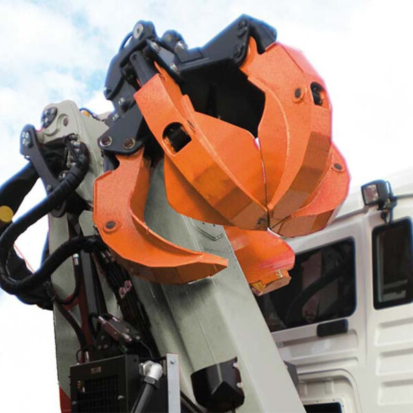 orange peel grab on a truck